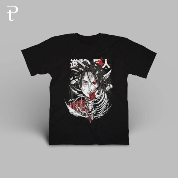 Anime Eren AoT Premium Cotton T-Shirt