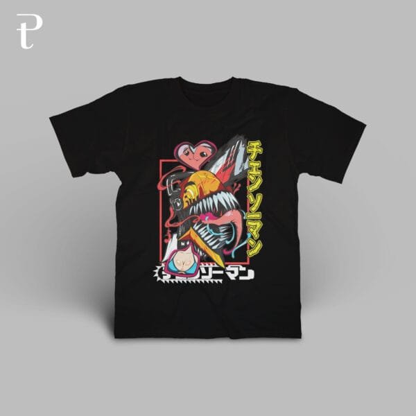Anime Chainsaw Man Premium Cotton T-Shirt - Image 4
