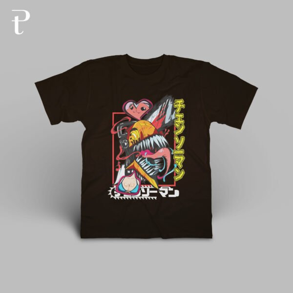 Anime Chainsaw Man Premium Cotton T-Shirt - Image 3