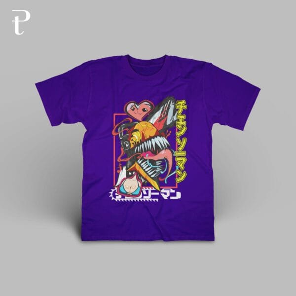 Anime Chainsaw Man Premium Cotton T-Shirt - Image 2