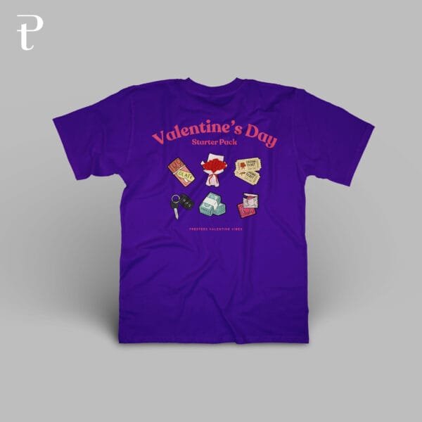 Valentine Day Starter Pack Premium Cotton T-Shirt - Image 12