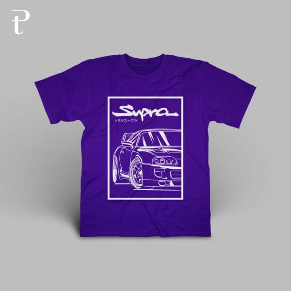 Toyota Supra MK 1 Model 6 Premium Cotton T-Shirt - Image 2