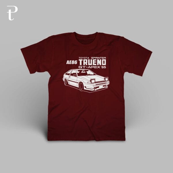 Toyota AE86 Trueno Premium Cotton T-Shirt - Image 4