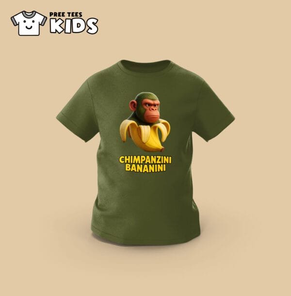 KIDS Anomali CHIMPANZINI BANANINI Premium Cotton T-Shirt - Image 2