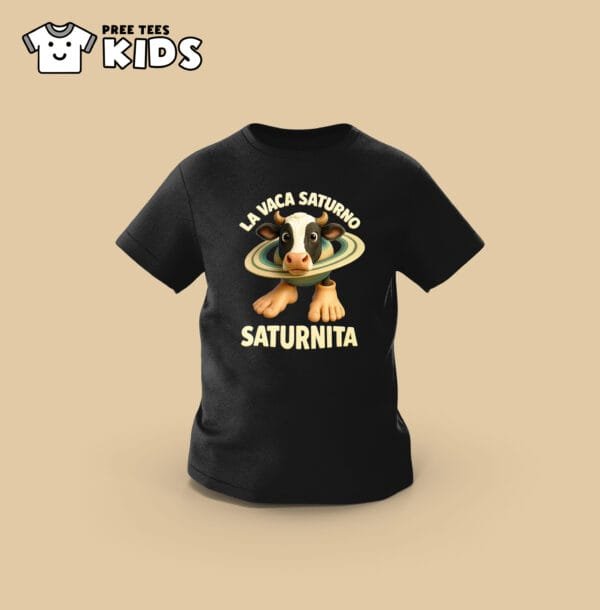 KIDS Anomali LA VACA SATURNO SATURNITA Premium Cotton T-Shirt - Image 3