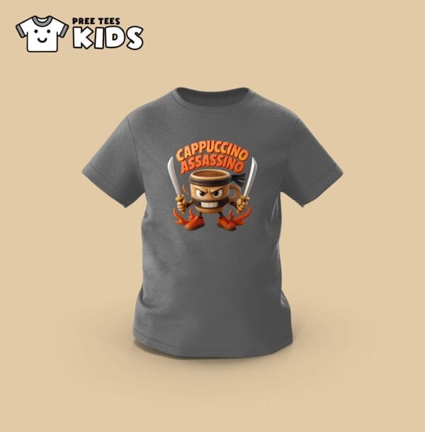 KIDS Anomali CAPPUCCHINO ASSASSINO Premium Cotton T-Shirt - Image 3