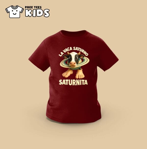 KIDS Anomali LA VACA SATURNO SATURNITA Premium Cotton T-Shirt - Image 8