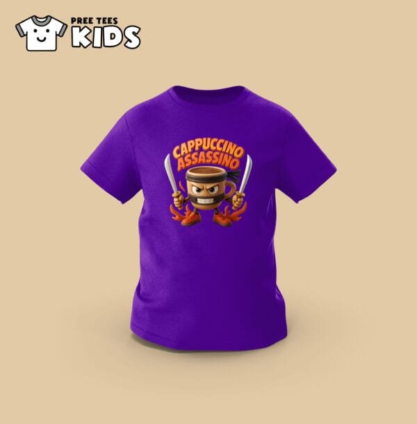 KIDS Anomali CAPPUCCHINO ASSASSINO Premium Cotton T-Shirt - Image 7