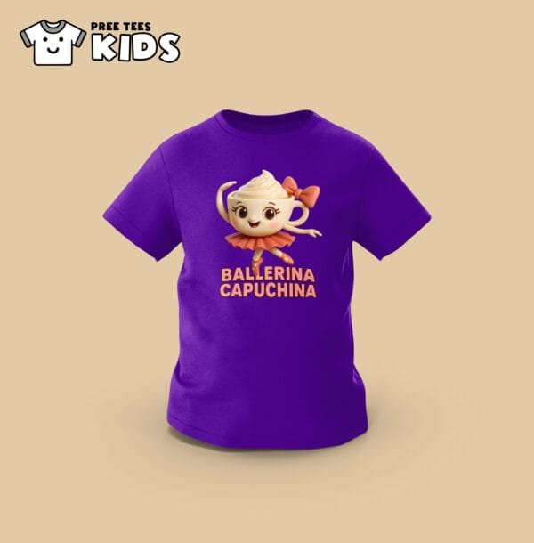 KIDS Anomali BALERINA CAPUCHINA Premium Cotton T-Shirt - Image 5