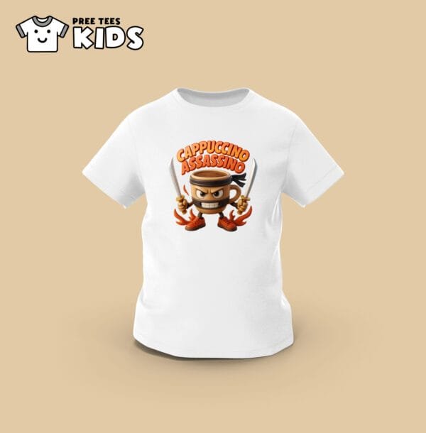 KIDS Anomali CAPPUCCHINO ASSASSINO Premium Cotton T-Shirt - Image 11