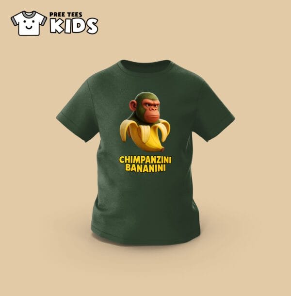 KIDS Anomali CHIMPANZINI BANANINI Premium Cotton T-Shirt