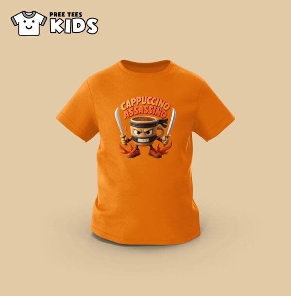 KIDS Anomali CAPPUCCHINO ASSASSINO Premium Cotton T-Shirt - Image 12