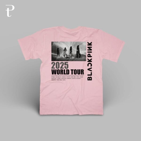 BLACKPINK WORLD TOUR DEADLINE Premium Cotton T-Shirt - Image 2