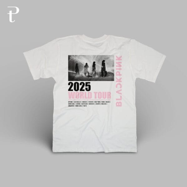 BLACKPINK WORLD TOUR DEADLINE Premium Cotton T-Shirt - Image 4