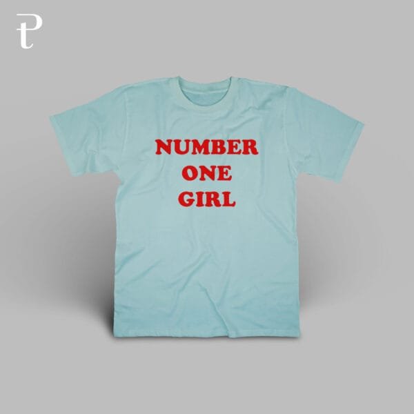 Number One Girl Custom Premium Cotton T-Shirt - Image 2