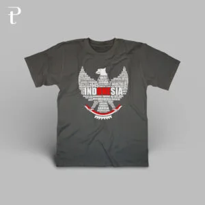GARUDA PANCASILA TYPOGRAPHY Premium Cotton T-Shirt