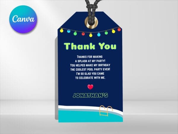 Editable Bluey Pool Party Birthday Invitation, Bluey Birthday Invitation Template, Digital Direct Download - Image 4