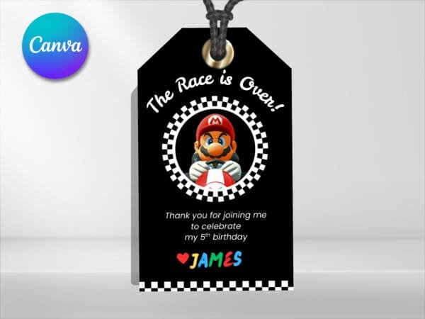 Editable Mario Kart Birthday Invitation, Mario Birthday Invitation Template, Digital Direct Download - Image 4