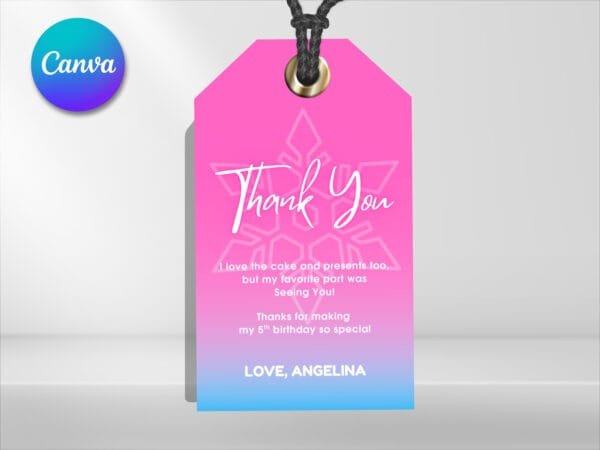 Editable Frozen Birthday Invitation, Pink Elsa Birthday Invitation Template, Digital Direct Download - Image 4
