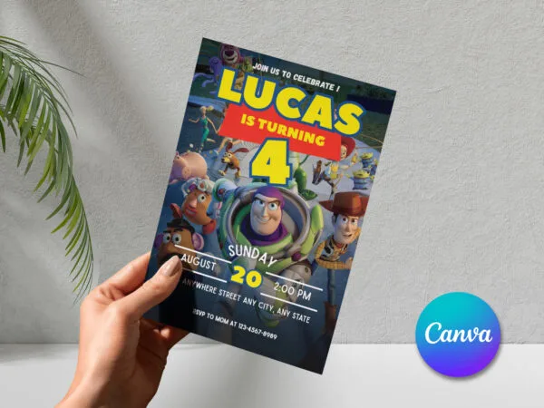 Editable Toy Story Birthday Invitation, Toy Story Birthday Invitation Template, Digital Direct Download - Image 6