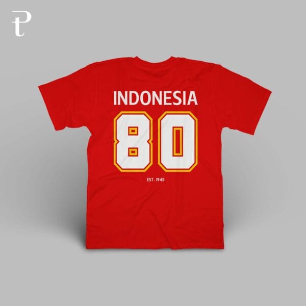 Indonesia 80 Tahun Premium Cotton T-Shirt - Image 2
