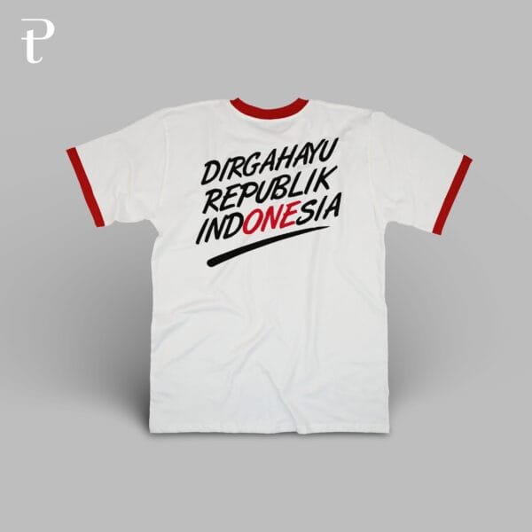 Indonesia 80 Tahun Dirgahayu Premium Cotton Ringer T-Shirt - Image 3