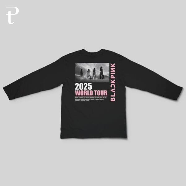BLACKPINK WORLD TOUR DEADLINE Custom Premium Cotton Long Sleeve - Image 4