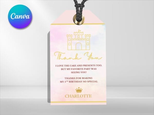 Editable Princess Birthday Invitation, Princess Birthday Invitation Template, Digital Direct Download - Image 5